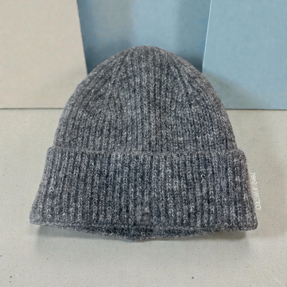 NWT The Drop Ribbed Knit Knot Beanie – Heather Gray, One Size - Picture 2 of 10